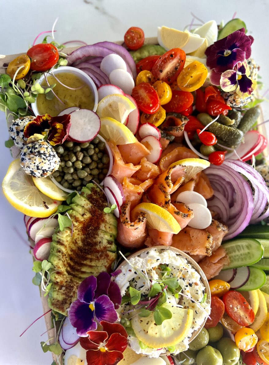 Boardgasm Charcuterie Fort Lauderdale | Brunch Board | Salmon Lox Bagels